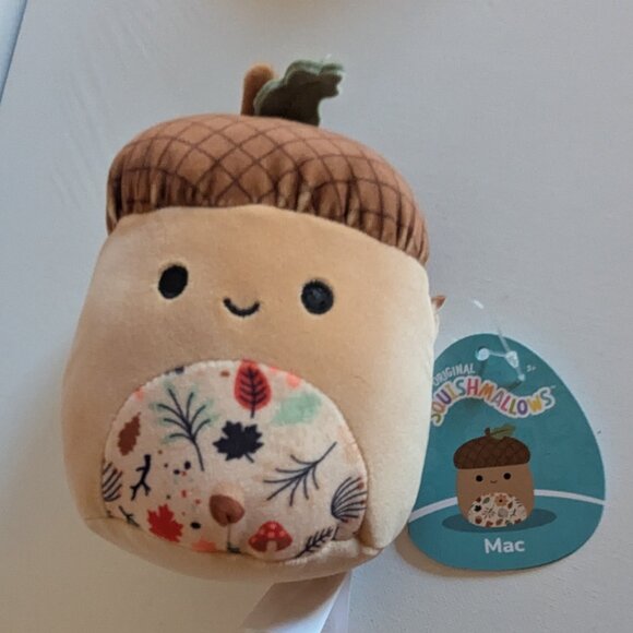 Squishmallows Other - NWT 5" Mac Acorn Leaf Pattern Belly Squishmallows Autumn Fall Harvest Plush Toy